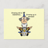 Aufwachsen ist fakultativer Spaß Postkarte (Vorderseite)
