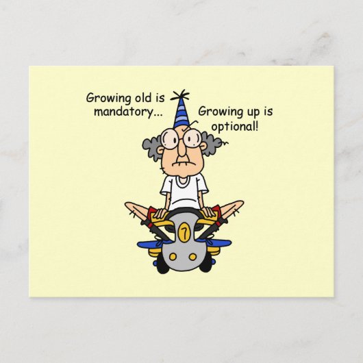 Aufwachsen ist fakultativer Spaß Postkarte (Vorderseite)