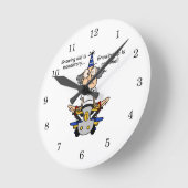 Aufwachsen ist fakultativer Spaß Runde Wanduhr (Winkel)