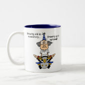 Aufwachsen ist fakultativer Spaß Zweifarbige Tasse (Links)