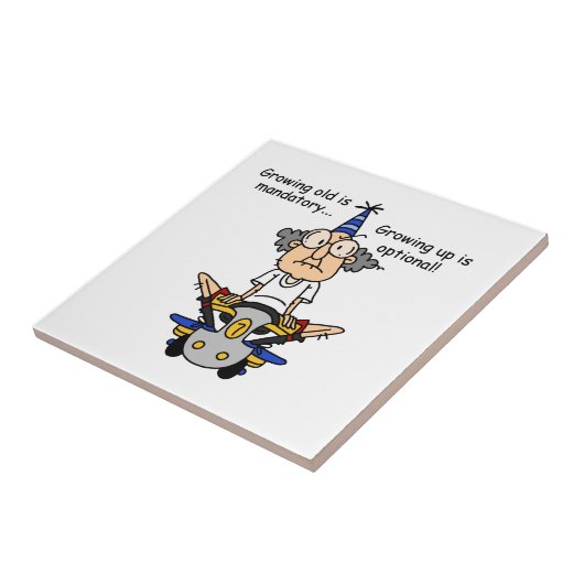 Aufwachsen ist optionaler Spaß Fliese (Seite)