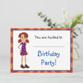 Aufwachsen mit Abbey und Sam Invitation Einladung (Stehend Vorderseite)