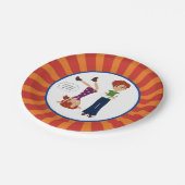 Aufwachsen mit Abtei und Sam-Party-Platte Pappteller (Schrägansicht)