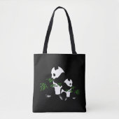 Aufwachsen Panda Black Tasche (Vorderseite)