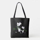 Aufwachsen Panda Black Tasche (Rückseite)