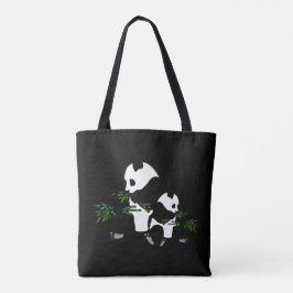 Aufwachsen Panda Black Tasche