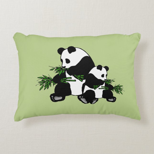 Aufwachsen Panda Dekokissen (Vorderseite)