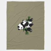 Aufwachsen Panda Fleecedecke (Vorderseite)