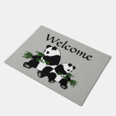 Aufwachsen Panda Fußmatte (Schrägansicht)