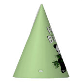 Aufwachsen Panda Geburtstag Partyhütchen (Links)