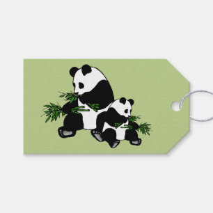Aufwachsen Panda Geschenkanhänger