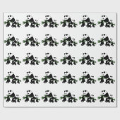 Aufwachsen Panda Geschenkpapier (Flach)