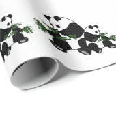 Aufwachsen Panda Geschenkpapier (Rolleneckpunkt)