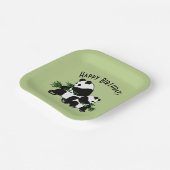 Aufwachsen Panda glücklich Geburtstag Pappteller (Gewinkelt)