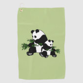 Aufwachsen Panda Golfhandtuch (Vorderseite)