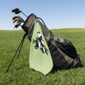 Aufwachsen Panda Golfhandtuch (Gras)