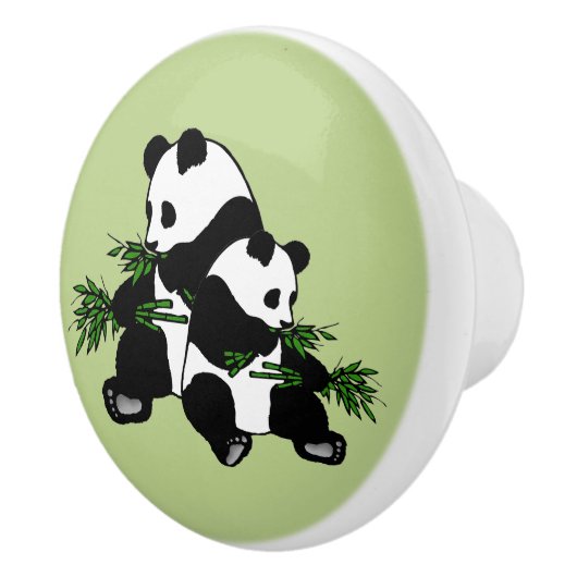 Aufwachsen Panda Keramikknauf (Rechts)