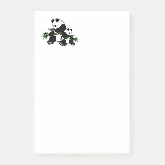 Aufwachsen Panda Post-it Klebezettel (Vorderseite)