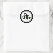 Aufwachsen Panda Runder Aufkleber (Tasche)