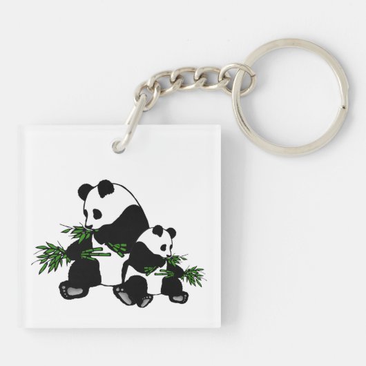 Aufwachsen Panda Schlüsselanhänger (Rückseite)