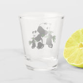 Aufwachsen Panda Schnapsglas (Rückseite)