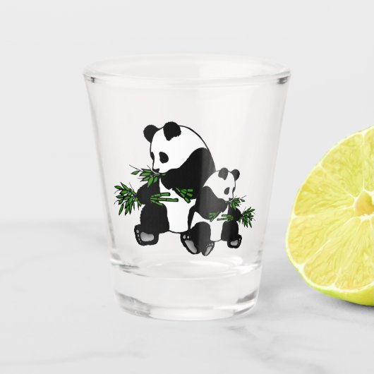 Aufwachsen Panda Schnapsglas (Vorderseite)