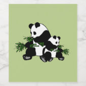 Aufwachsen Panda Weinetikett (Einzelnes Label)