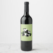 Aufwachsen Panda Weinetikett (Vorderseite)