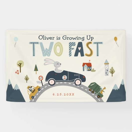 Aufwachsen von 2 schnellem Geburtstagsbanner Banner (Horizontal)