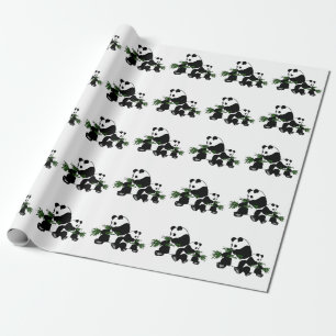 Aufwachsender Panda Geschenkpapier