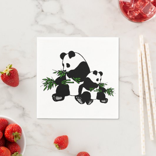 Aufwachsender Panda Serviette (Beispiel)