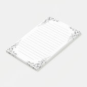 Aufwändig gerahmte und gezeichnete post-it klebezettel (angewinkelt)