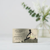 aufwändige Elfenbeinballerina Visitenkarte (Stehend Vorderseite)