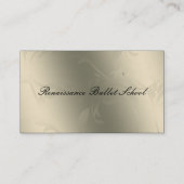 aufwändige Elfenbeinballerina Visitenkarte (Rückseite)