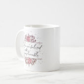 Aufwärmend rosa florales Christlich Kaffeetasse (Vorderseite Links)
