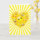 Aufwärmende Gelbblüte positive Happy Vibes Karte (Gelbe Blume)