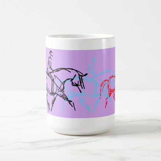 Aufwärmentrot-Tasse - lila Kaffeetasse (Mittel)
