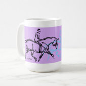 Aufwärmentrot-Tasse - lila Kaffeetasse (Vorderseite Links)