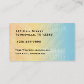 Aufwärts Diagramm-blauer gelber Finanzberater Visitenkarte (Rückseite)