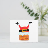 Aufwärts-Santa Feiertagspostkarte (Stehend Vorderseite)