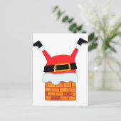 Aufwärts-Santa Feiertagspostkarte (Stehend Vorderseite)