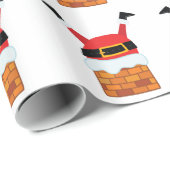 Aufwärts-Santa Geschenkpapier (Rolleneckpunkt)