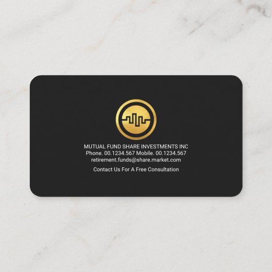 Aufwärts Trend Share Graph Financial Visitenkarte (Rückseite)