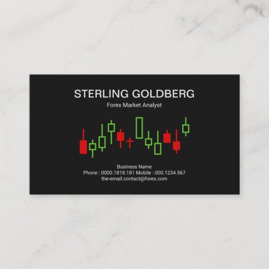 Aufwärtstrend Börsengang Devisenhändler Visitenkarte (Vorderseite)