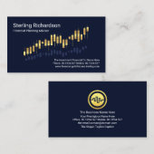 Aufwärtstrend Gold Profit Share Graph Visitenkarte (Vorne/Hinten)