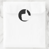 Aufwärtstrend, schwarz runder aufkleber (Tasche)