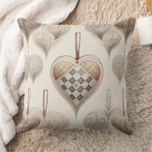 Aufwendige Herz-Ornamente - Barock & Gekästelt (3) Kissen