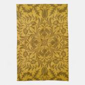 Aufwendiges goldenes Blumenmuster mit symmetrische Geschirrtuch (Vertikal)