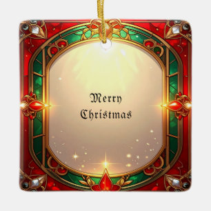 Aufwendiges Ornament mit Buntglas-Muster
