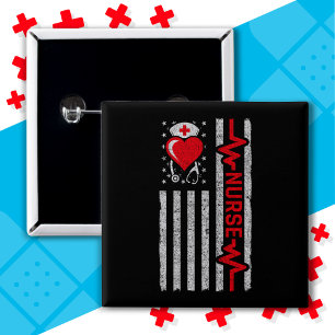 Aufwertung der amerikanischen Flagge Hero Heart Li Button